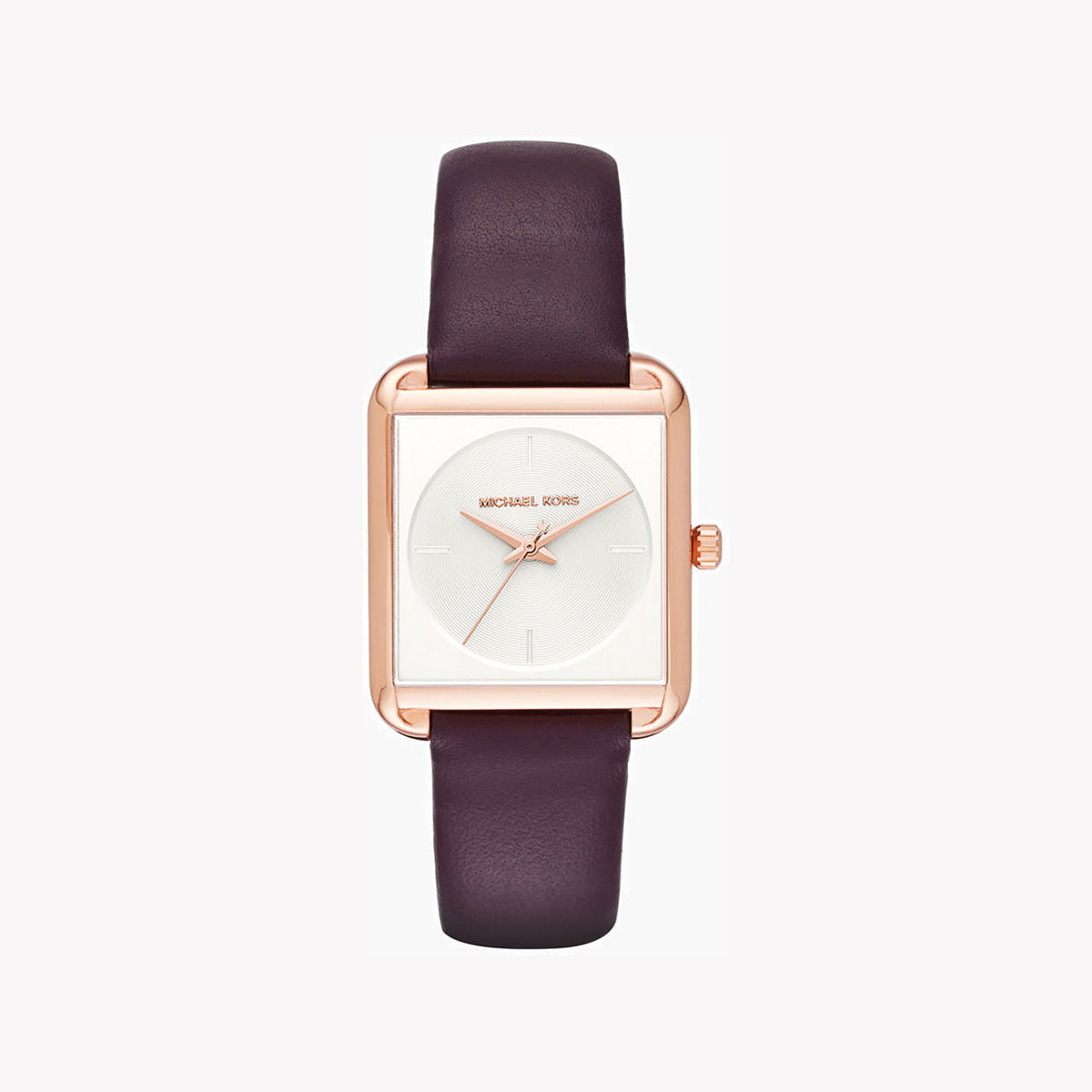 MICHAEL KORS MK2585 ROSE GOLD & PURPLE LEATHER - CHIC MODERN WOMEN'S WATCH