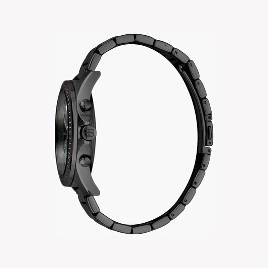 ESPRIT BLACK ELEGANCE - STYLISH MEN'S WATCH with Black Stainless Steel Band and Dial, 44mm Round Case-i-Watch-2