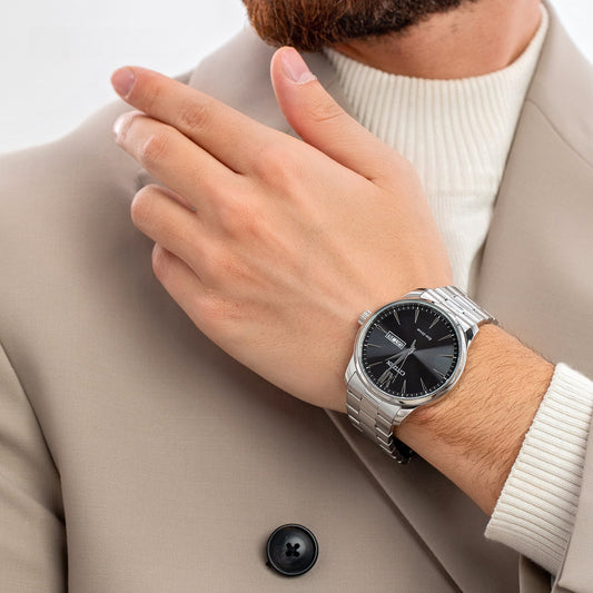 CITIZEN BM8550-81E DYNAMIC PRECISION - STYLISH MEN'S STAINLESS STEEL WATCH with BLACK DIAL & DAY/DATE FUNCTIONS-i-Watch-2