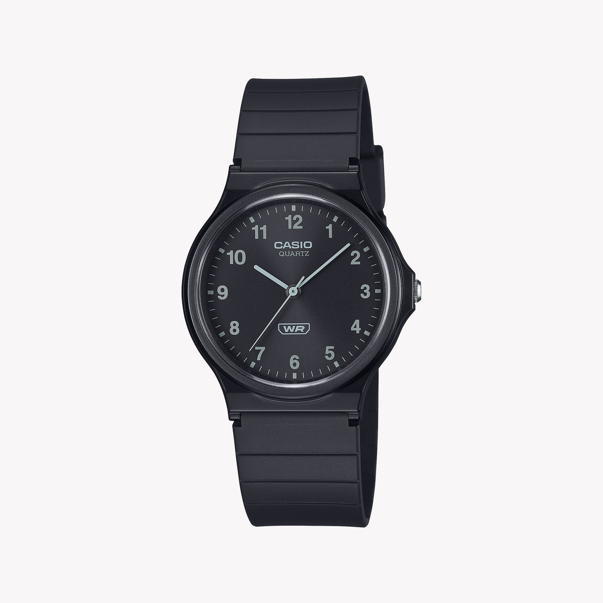 CASIO MQ-24B-1BEF - BOLD SIMPLICITY UNISEX ANALOG WATCH WITH BLACK RESIN BAND AND DIAL