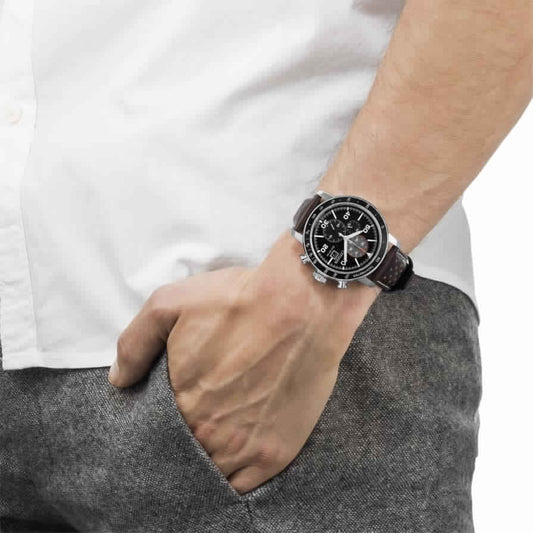 CITIZEN CA0641-24E - MODERN ELEGANCE: STAINLESS STEEL CHRONOGRAPH & LEATHER TIMEPIECE-i-Watch-2