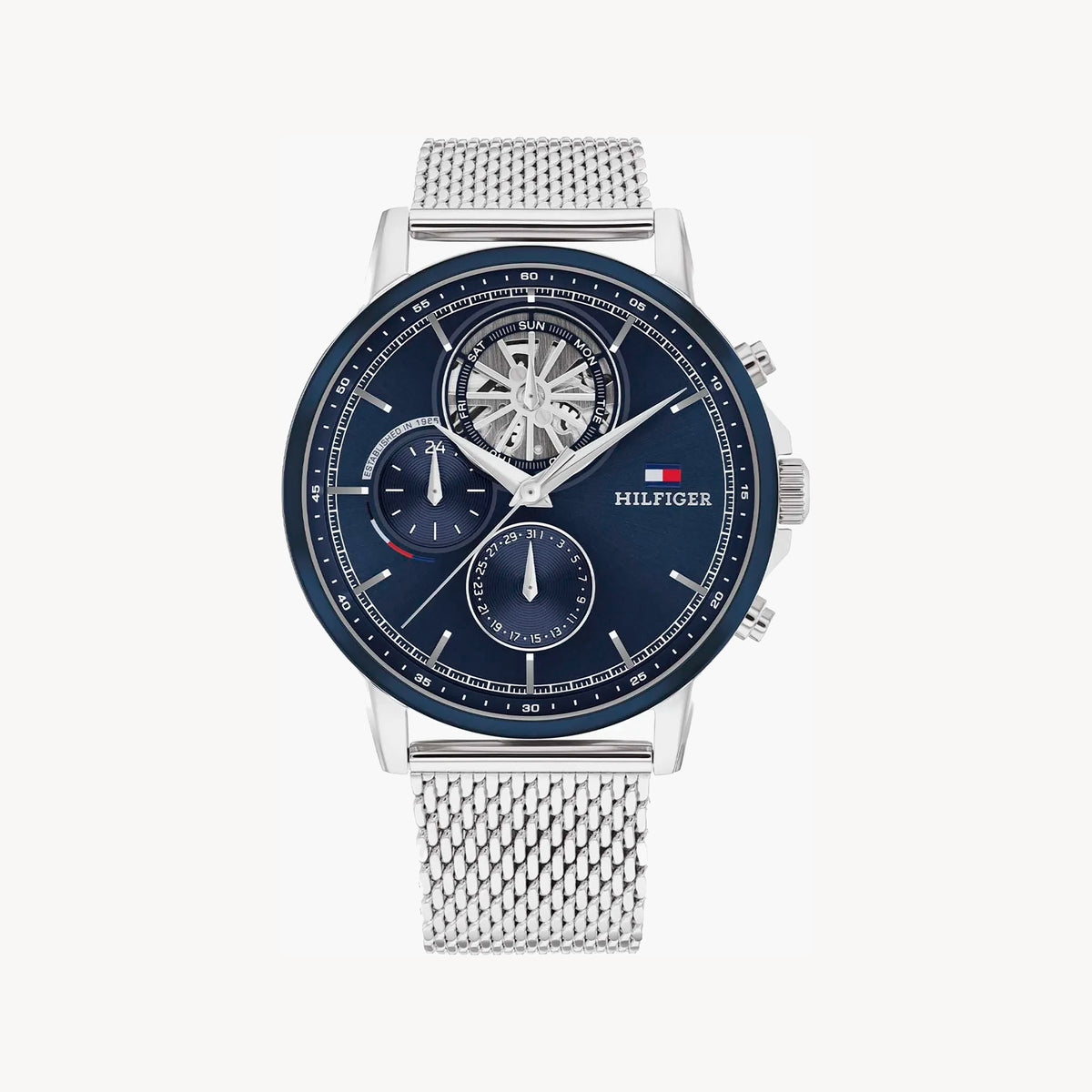 TOMMY HILFIGER STEWART 1710609 - STYLISH BLUE DIAL WATCH-i-Watch