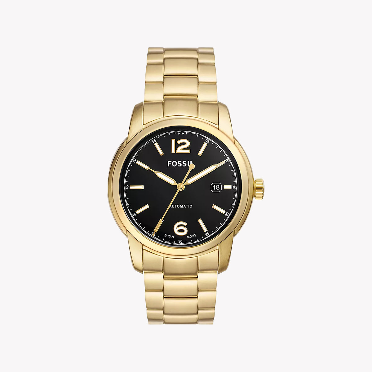 FOSSIL ME3232 AUTOMATIC TIMEPIECE - ELEGANT GOLD & BLACK DIAL MEN'S WATCH