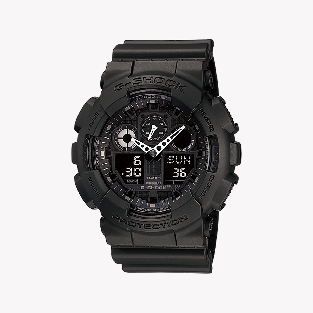CASIO G-SHOCK GA-100-1A1 ADVENTURE READY - MEN'S RUGGED BLACK DIGITAL TIMEPIECE