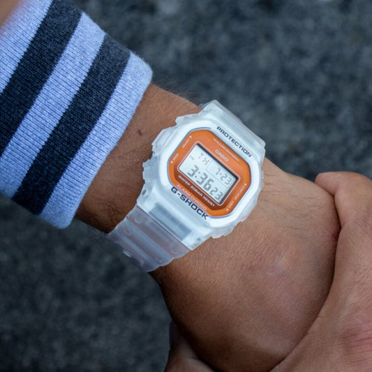 G-SHOCK DW-5600LS-7DR - ELEGANTLY RUGGED WHITE RESIN MEN'S WATCH-i-Watch-2