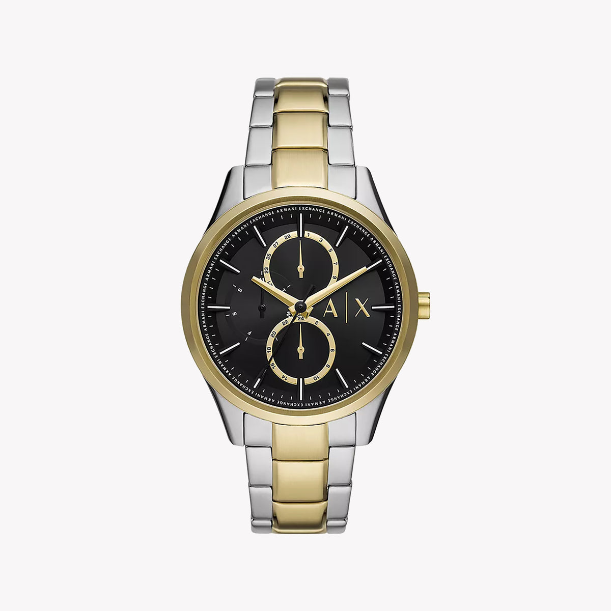 ARMANI EXCHANGE AX1865 - MODERN SOPHISTICATION MEN'S WATCH WITH SILVER-GOLD BAND & BOLD BLACK DIAL