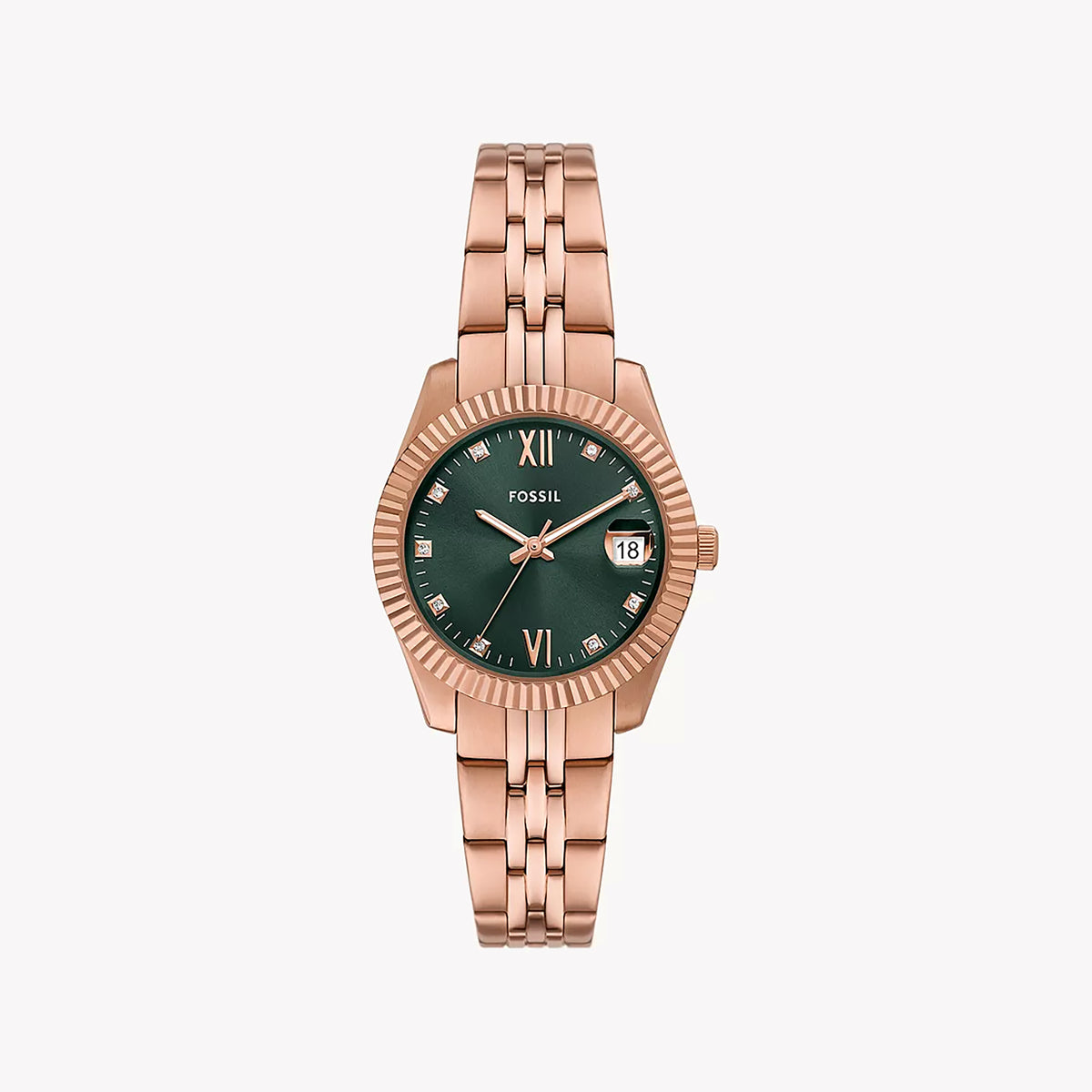 FOSSIL ES5369 CHARMING ALLURE - ROSE GOLD & GREEN DIAL Women's Watch for Effortless Elegance