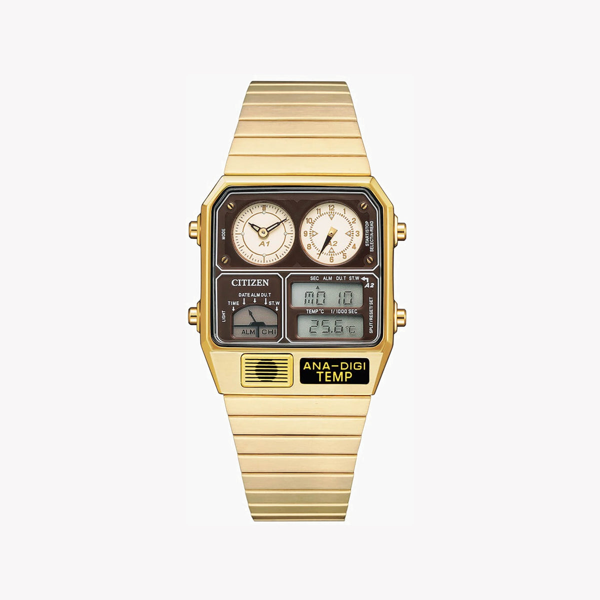 CITIZEN JG2103-72X - ELITE GOLD TIMEPIECE - VERSATILE MEN'S WATCH with Analog-Digital Display