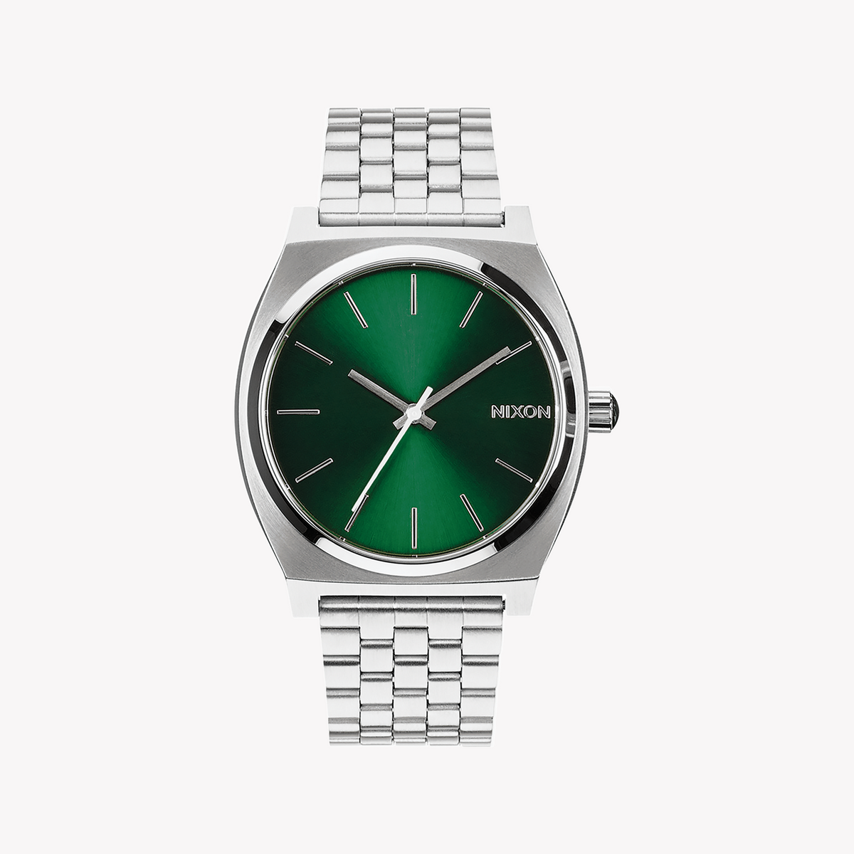 NIXON A045-1696 MODERN EXPLORER - SLEEK SILVER TIMEPIECE WITH GREEN DIAL & STAINLESS STEEL BAND
