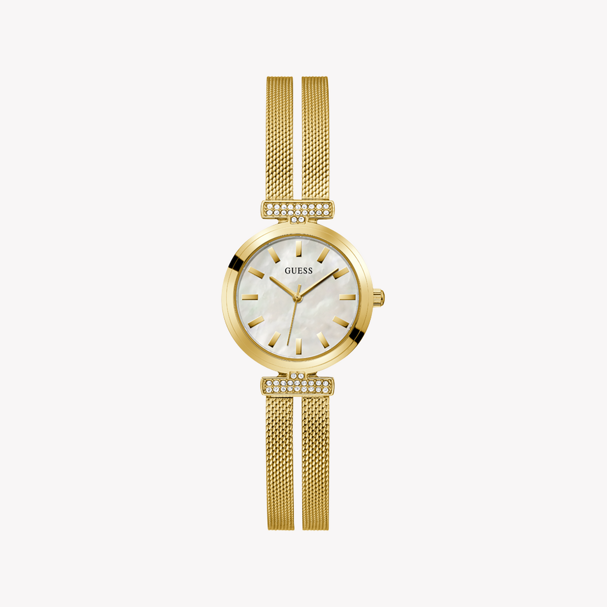 GUESS GW0471L2 - ELEGANTLY TIMELESS GOLD & WHITE WOMEN'S WATCH - A STUNNING STATEMENT PIECE