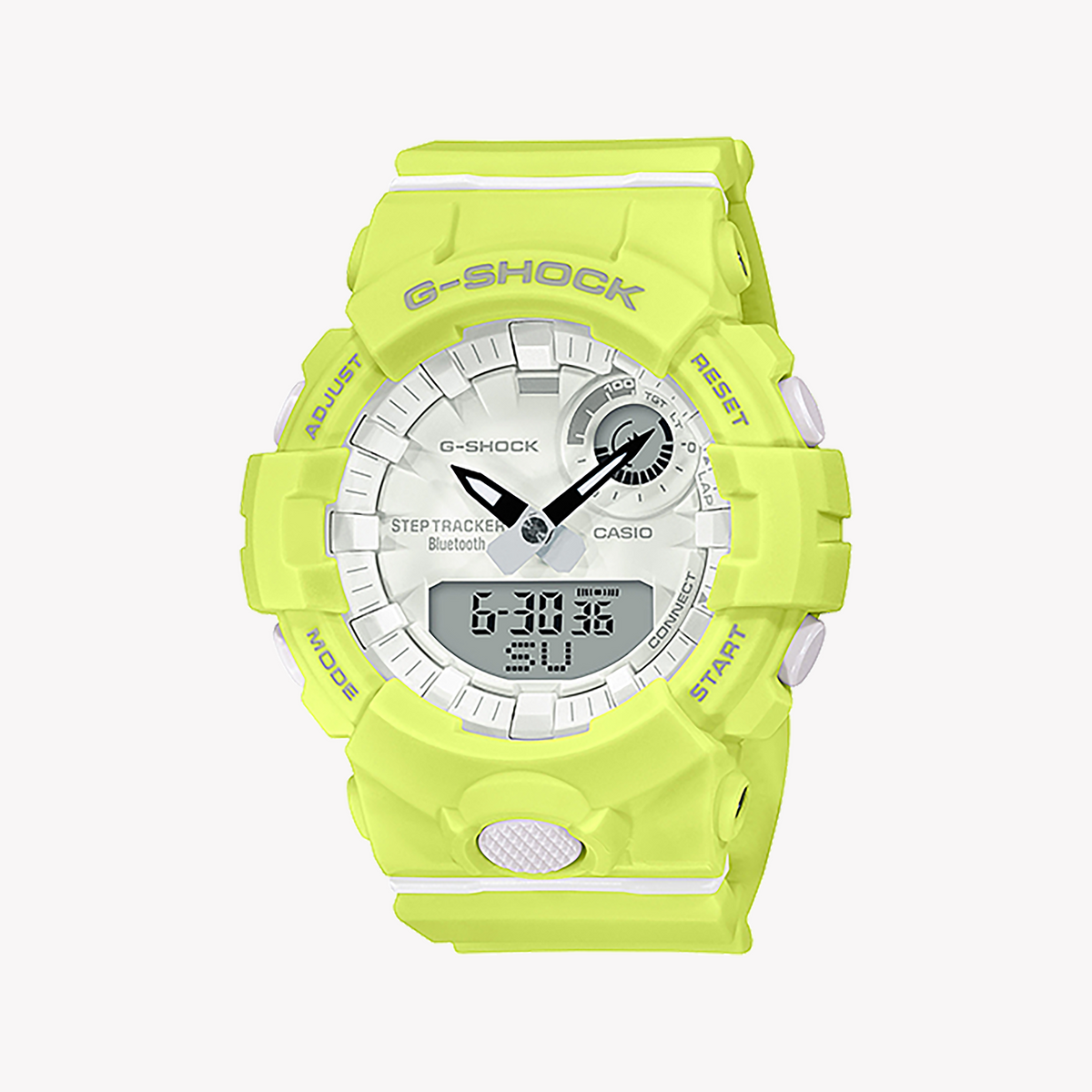 CASIO G-SHOCK GMA-B800-9ADR BOLD & BRIGHT - UNLEASH YOUR STYLE Women's Watch with vibrant yellow resin band and exceptional durability.