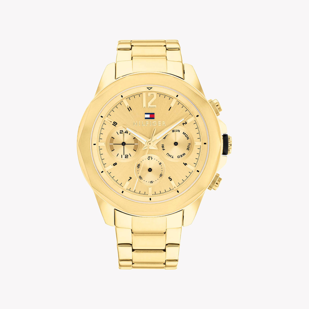 TOMMY HILFIGER GOLDEN GLORY - MEN'S 46MM STAINLESS STEEL TIMEPIECE WITH BOLD DIAL