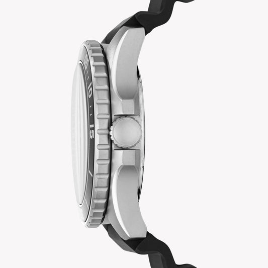 FOSSIL FS5689 GRAFFITE STRIKER - MODERN MEN'S TIMEPIECE WITH SILICONE BAND & BLACK DIAL-i-Watch-2