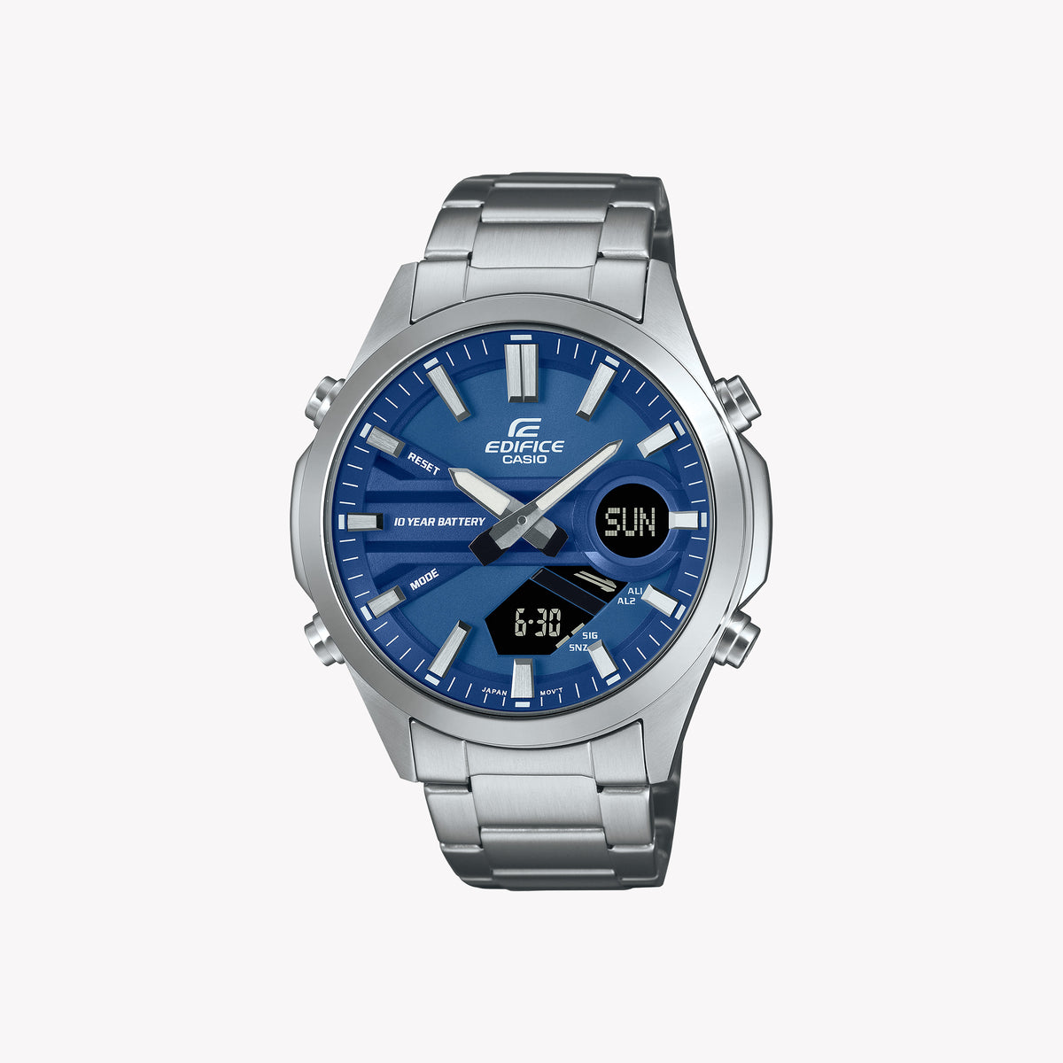 CASIO EDIFICE EFV-C120D-2AEF - DYNAMIC ELEGANCE MEN'S WATCH with Blue Dial & Stainless Steel Band