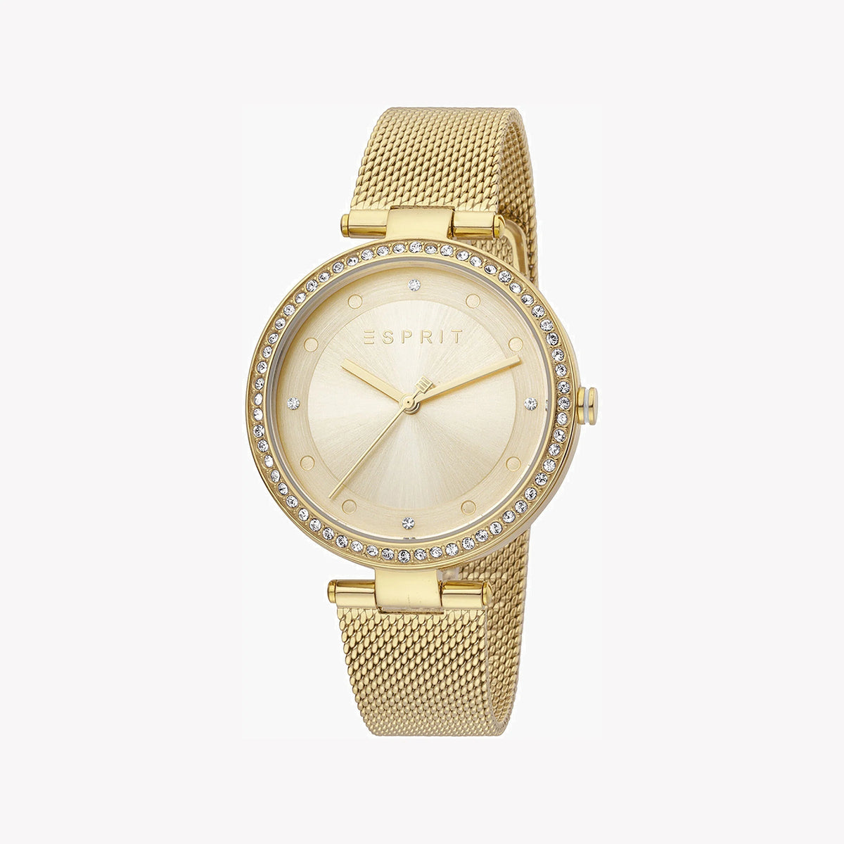 ESPRIT Women's Watch with Gold Stainless Steel Case and Gold Stainless Steel Band