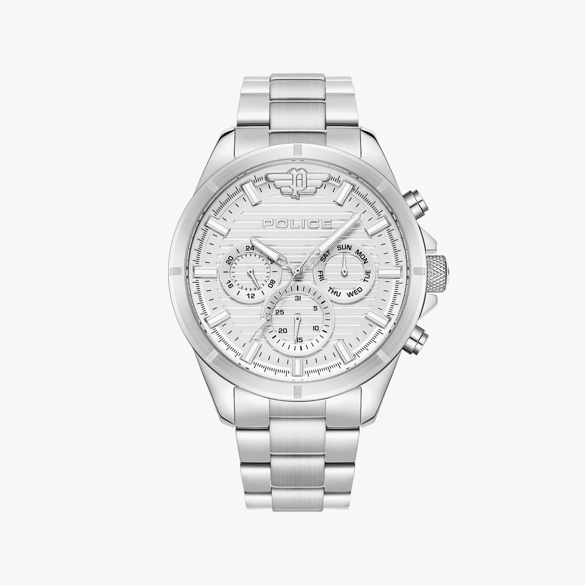 POLICE PEWJK2227805 - TIMELESS ELEGANCE MEN'S STAINLESS STEEL WATCH WITH WHITE DIAL
