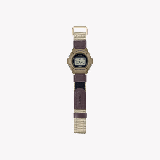 CASIO W-219HB-5AV UNLEASHED SPIRIT - MEN'S SPORTY DIGITAL TIMEPIECE WITH TAN FABRIC BAND-i-Watch-2