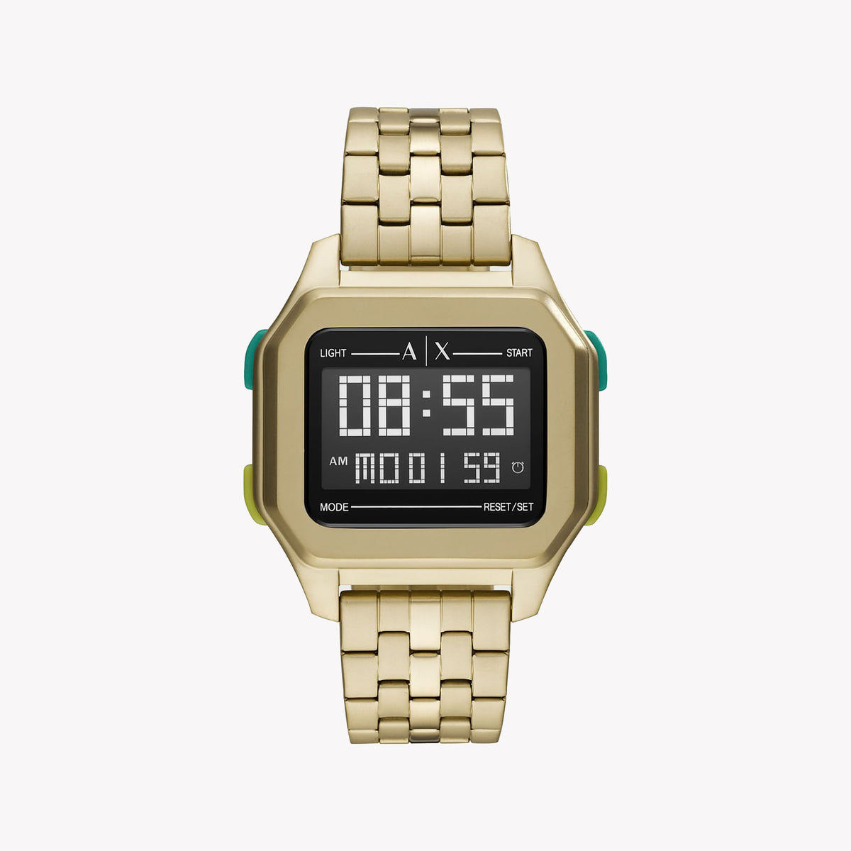 ARANI EXCHANGE AX2950 GOLD SIGNATURE - BOLD LUXURY MEN'S WATCH WITH DIGITAL DIAL