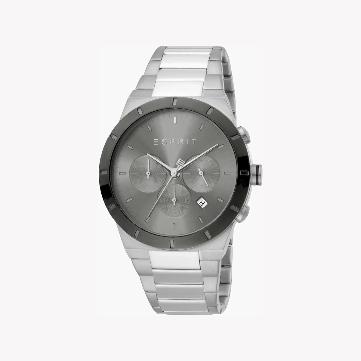 ESPRIT MEN'S SILVER & BLACK STAINLESS STEEL WATCH - TIMELESS ELEGANCE FOR EVERY OCCASION