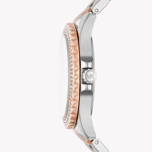 MICHAEL KORS MK7402 ELEGANT TIMEPIECE - ROSE GOLD & SILVER STAINLESS STEEL WOMEN'S WATCH-i-Watch-2