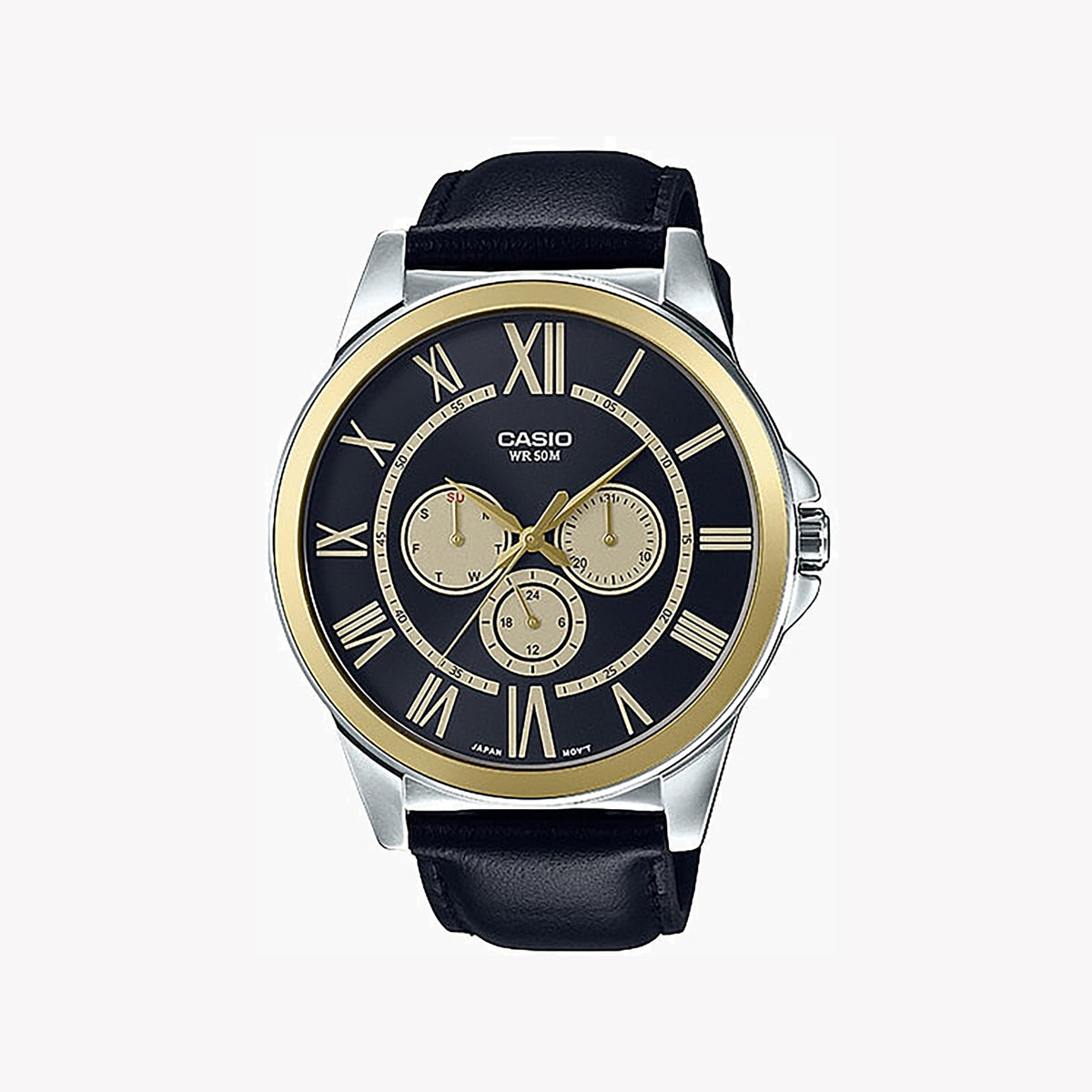 CASIO MTP-E318L-1BVDF CLASSIC ELEGANCE - MEN'S STAINLESS STEEL & LEATHER TIMEPIECE