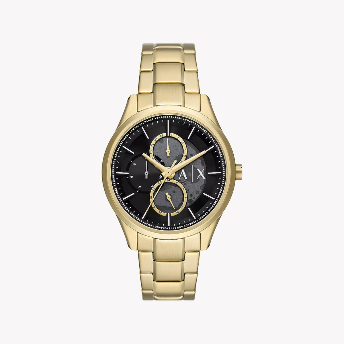 ARMANDI EXCHANGE AX1875 - BOLD GOLD TIMEPIECE FOR MEN - MODERN ELEGANCE & RELIABILITY