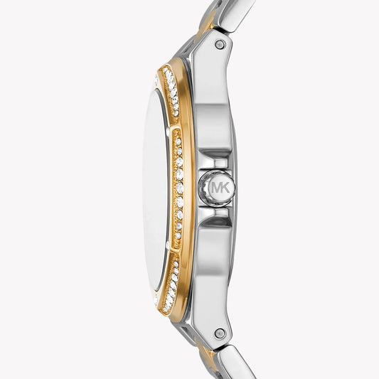 MICHAEL KORS MK6988 - ELEGANT TIMEPIECE FOR MODERN WOMEN with Silver-Gold Band & Striking Gold Dial-i-Watch-2