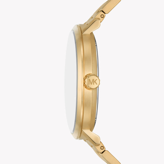 MICHAEL KORS MK9136 BOLD ELEGANCE - MEN'S GOLD STAINLESS STEEL TIMEPIECE WITH BLACK DIAL-i-Watch-2