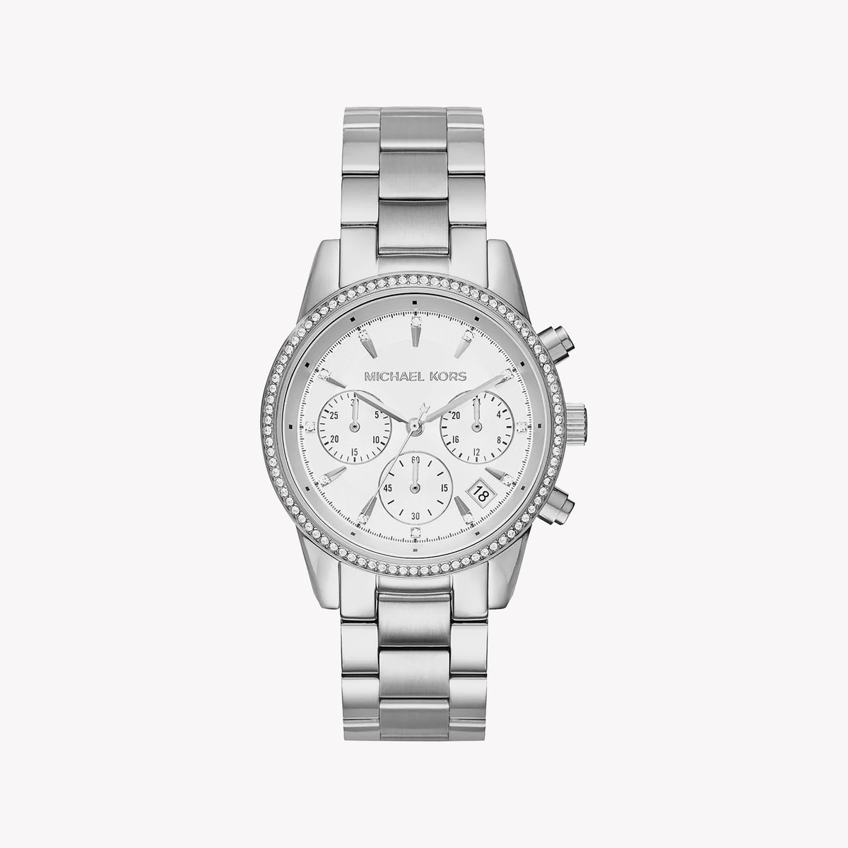 MICHAEL KORS MK6428 - ELEGANT SILVER STAINLESS STEEL WOMEN'S WATCH - TIMELESS SOPHISTICATION & STYLE
