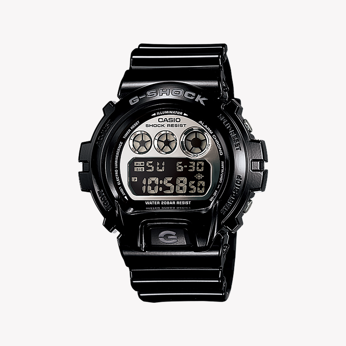 CASIO G-SHOCK DW-6900NB-1DR - BOLD BLACK TIMEPIECE FOR MEN WITH DIGITAL DIAL & 200M WATER RESISTANCE