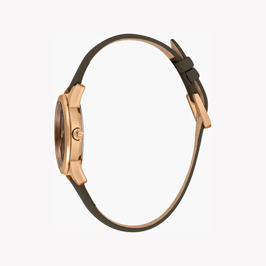 ESPRIT Women's Watch with Rose Gold Stainless Steel Case and Black Leather Band-i-Watch-2