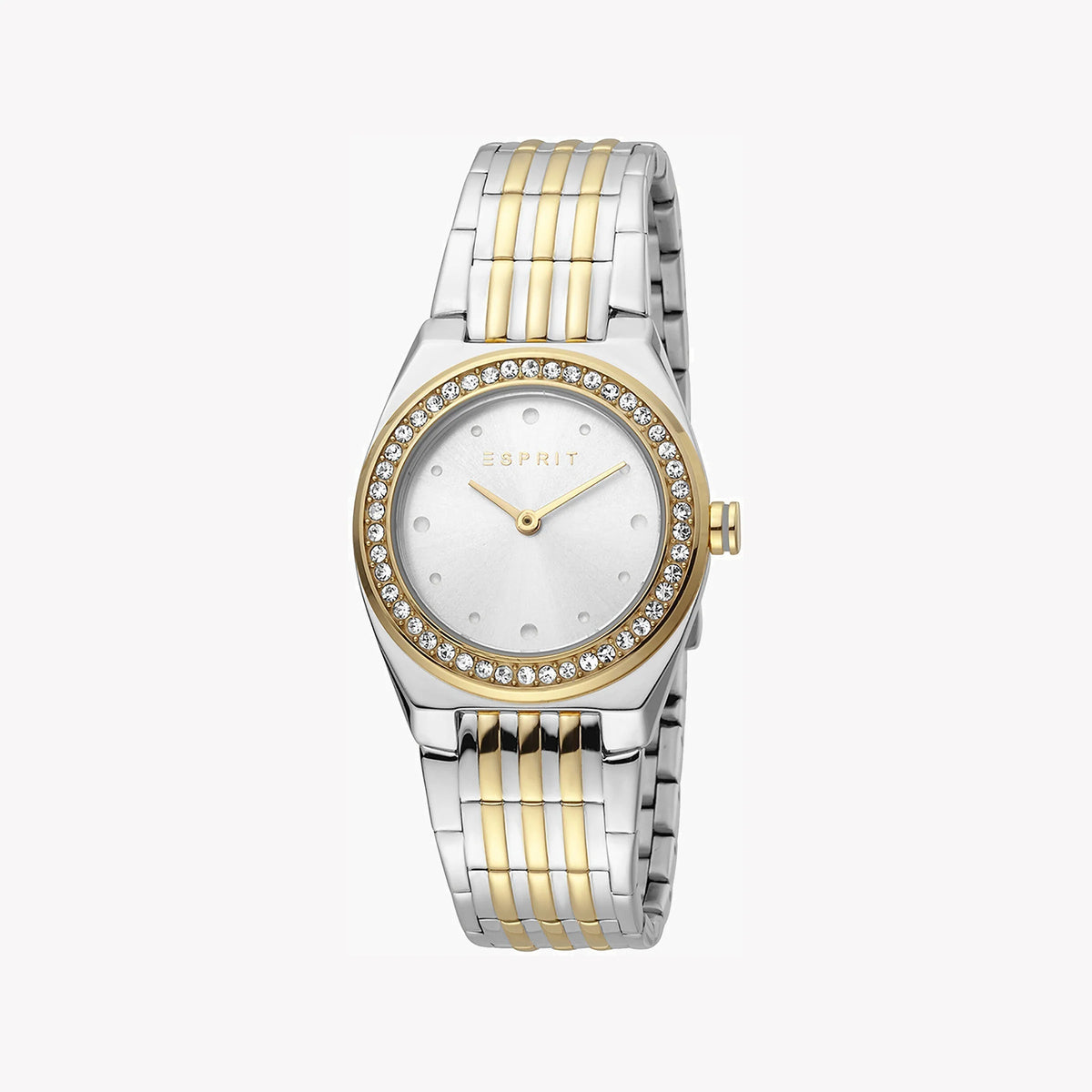 ESPRIT Women's Watch with Silver Stainless Steel Case and Silver & Gold Stainless Steel Band