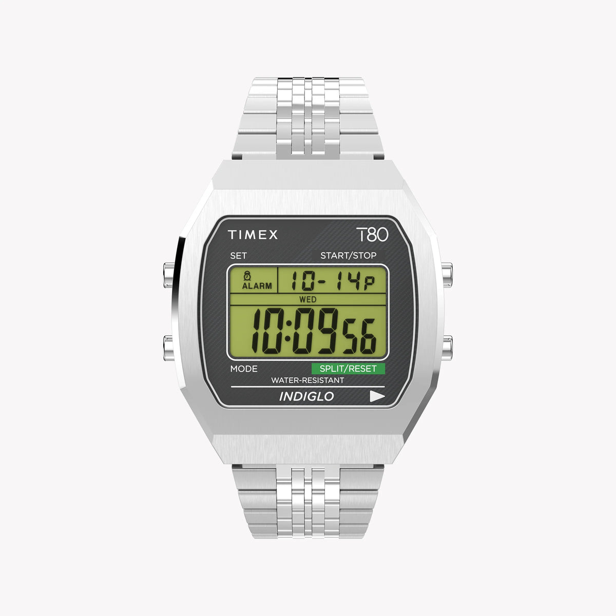 TIMEX T80 STEEL BLACK LENS - MODERN VERSATILITY UNISEX WATCH WITH STAINLESS STEEL BRACELET