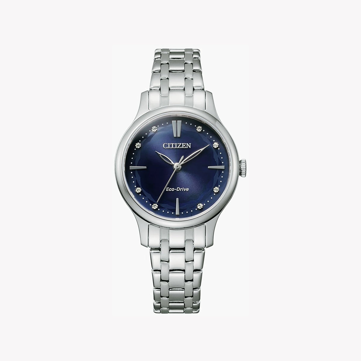 CITIZEN EM0890-85L - ELEGANTLY TIMELESS WOMEN'S WATCH WITH SPARKLING CRYSTALS & SILVER STAINLESS STEEL