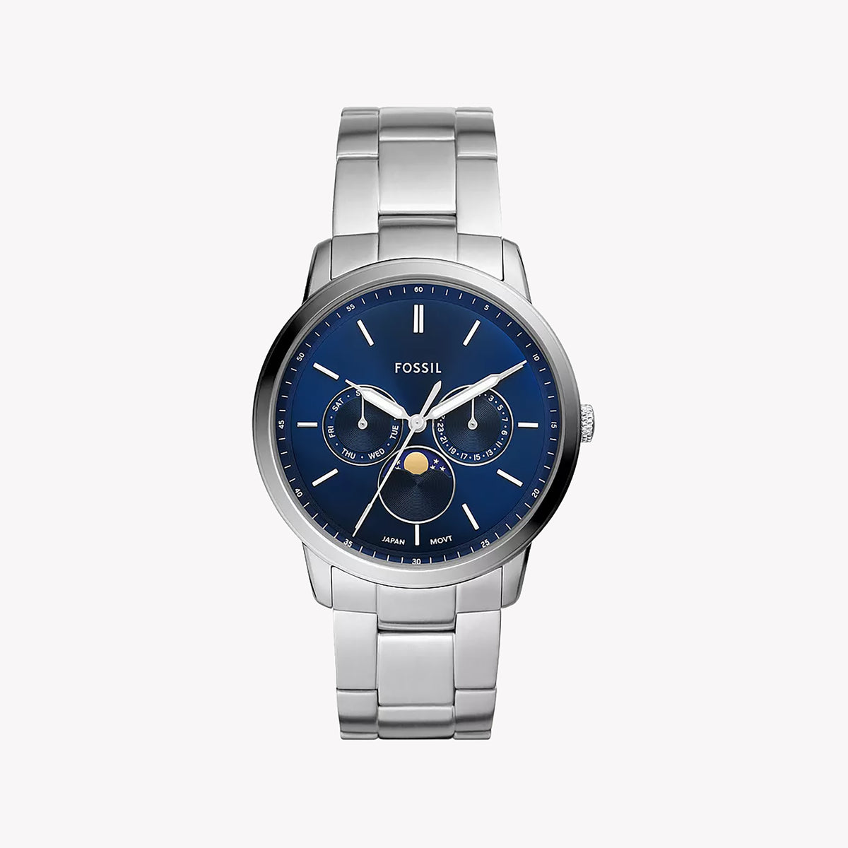 FOSSIL FS5907 - BOLD SOPHISTICATION MEN'S WATCH WITH STUNNING BLUE DIAL & STAINLESS STEEL BAND