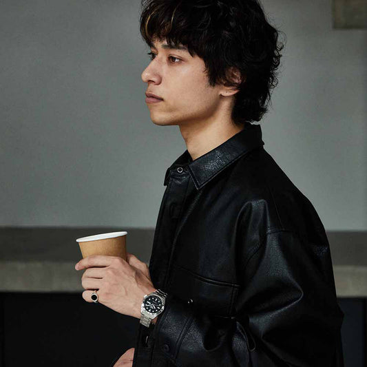 Seiko 5 SRPE55K1 Men's Automatic Watch, Black Dial, 40mm-i-Watch-2