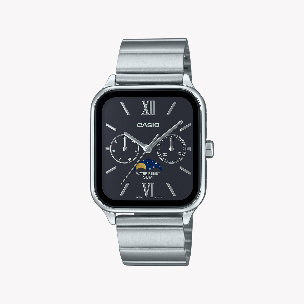 CASIO MTP-M305D-1A2VDF ELEGANTLY RUGGED - STYLISH MEN'S STAINLESS STEEL TIMEPIECE