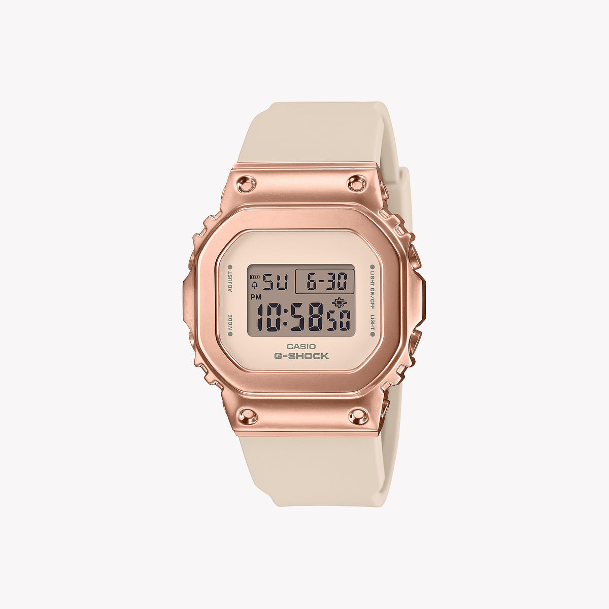 G-Shock Women's Watch with Black Resin & Stainless Steel Case and Black Resin Band