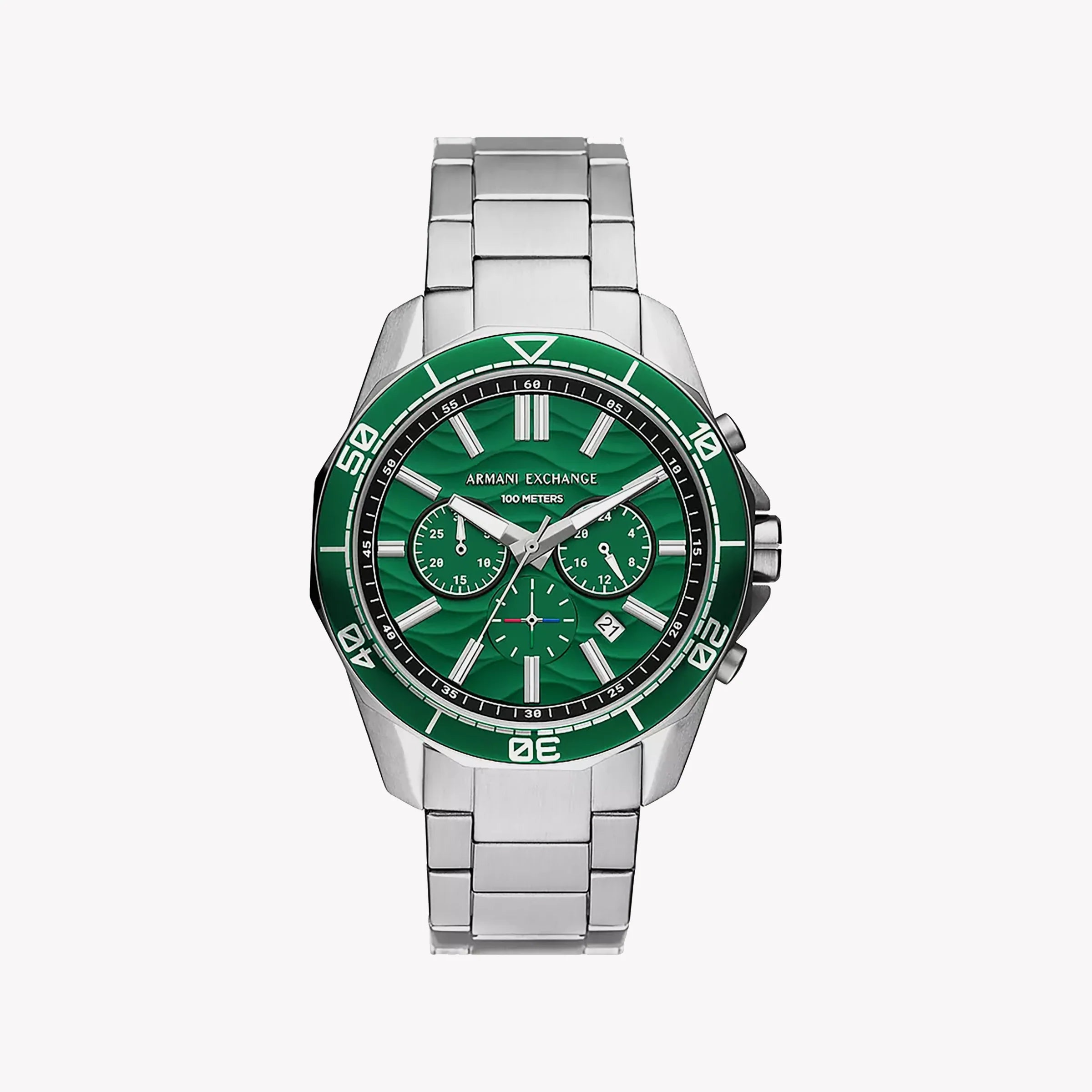 Armani Exchange Men's Stainless Steel, Green Dial Ax1957 – i-Watch