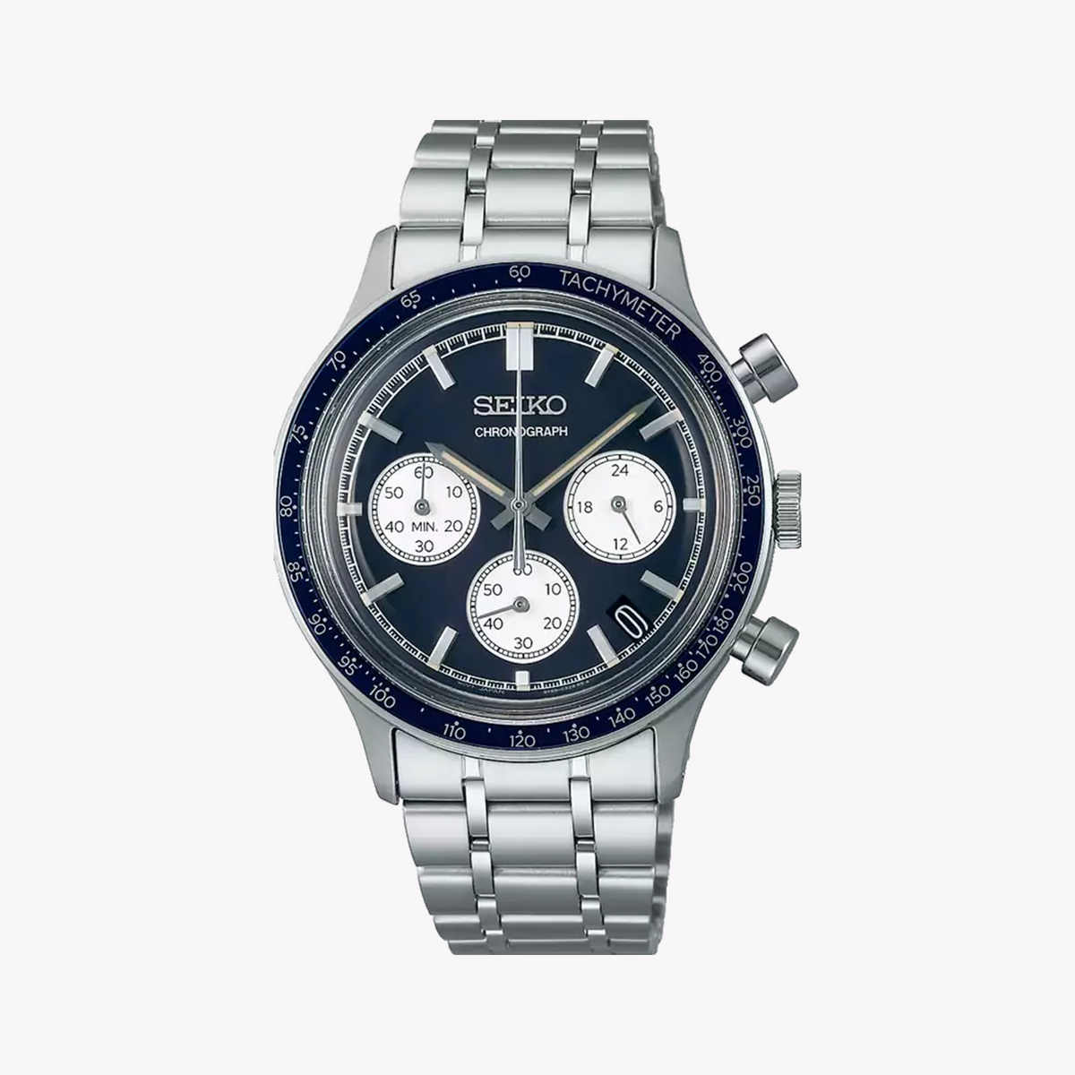 SEIKO Men's Stainless Steel Dark Blue Dial Watch | SSB477P1