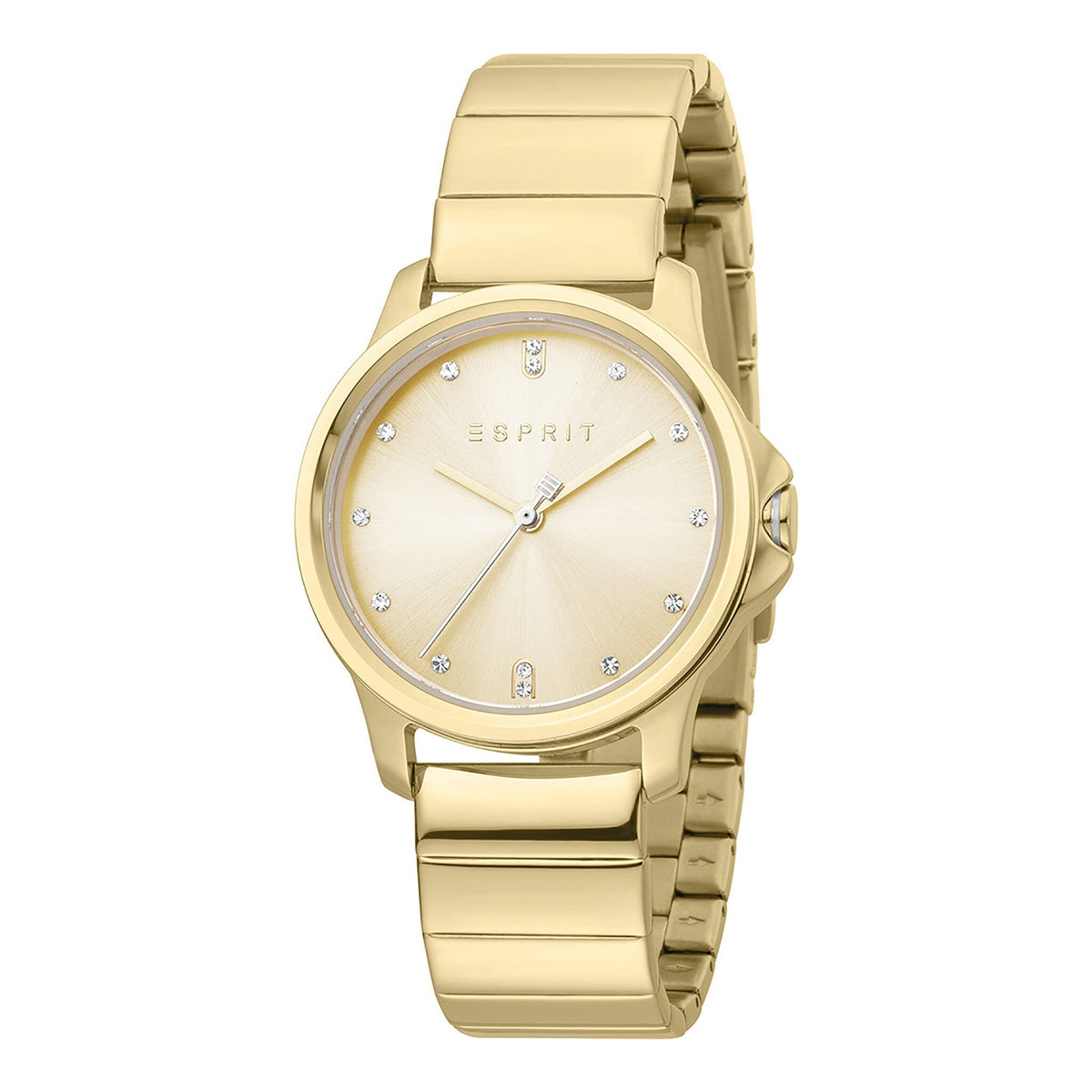 ESPRIT Women's Watch with Gold Stainless Steel Case and Gold Stainless Steel Band