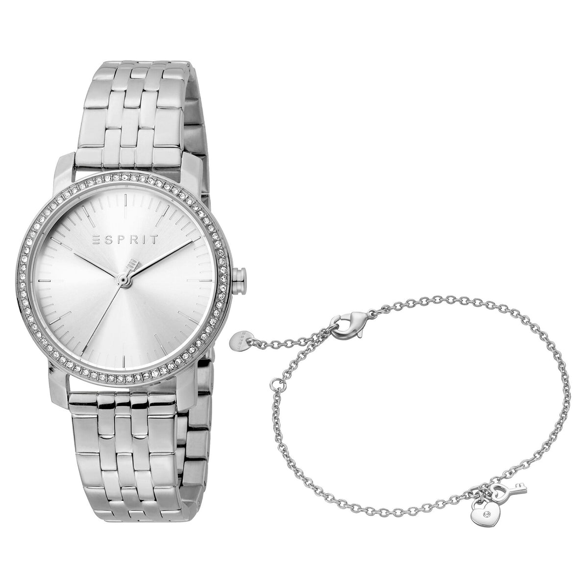 ESPRIT Women's Watch with Silver Stainless Steel Case and Silver Stainless Steel Band