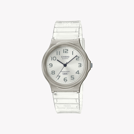 CASIO MQ-24S-7B - SPORTY SILVER DIAL WITH WHITE RESIN BAND - YOUR VERSATILE DAILY TIMEPIECE-i-Watch-2