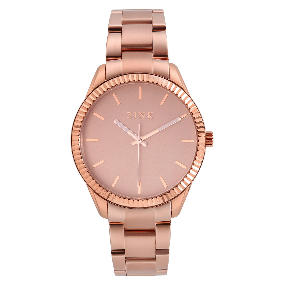 ZINK Women's Watch with Rose Gold Stainless Steel Case and Rose Gold Stainless Steel Band