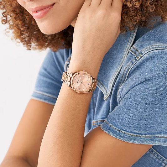 FOSSIL ES5258 ROSE GOLD ELEGANCE - TIMELESS WOMEN'S WATCH with Sophisticated Design & Quartz Precision-i-Watch-2