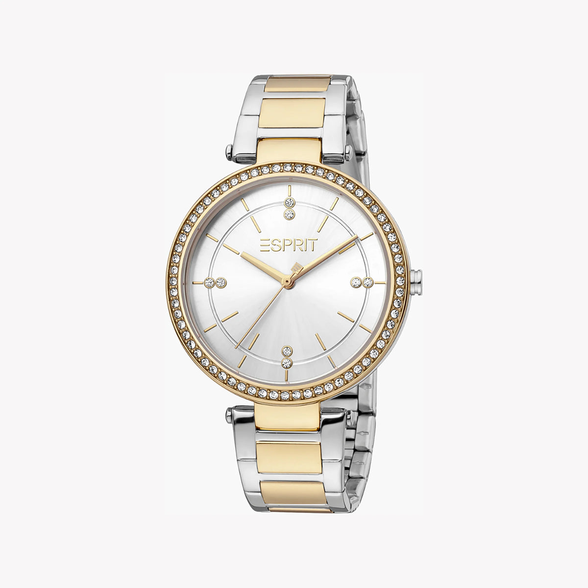 ESPRIT Women's Watch with Silver Stainless Steel Case and Silver & Gold Stainless Steel Band