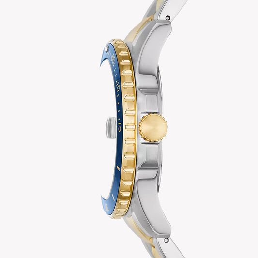 FOSSIL BLUE DIVE THREE - ADVENTURE READY MEN'S WATCH WITH STRIKING BLUE DIAL & STAINLESS STEEL BAND-i-Watch-2