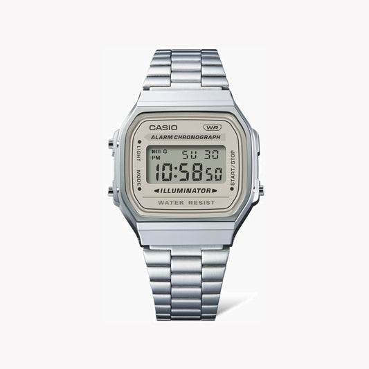 CASIO A168WA-8AY BOLD VERSATILITY - SPORTY DIGITAL WATCH WITH STYLISH SILVER BAND-i-Watch-2