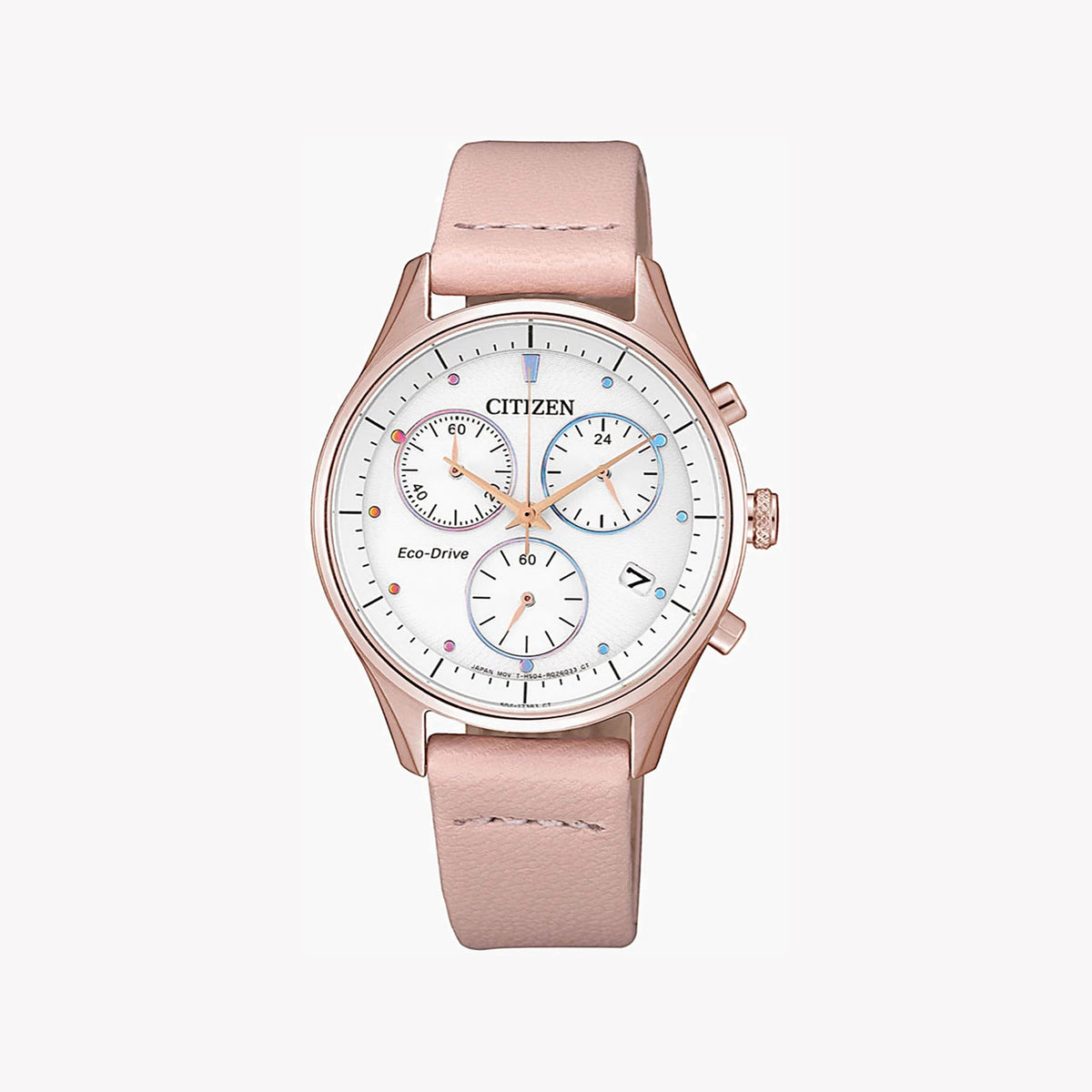 CITIZEN FB1443-08A ELEGANT TIMEKEEPER - STYLISH ECO-DRIVE WOMEN'S WATCH with White Dial & Brown Leather Band