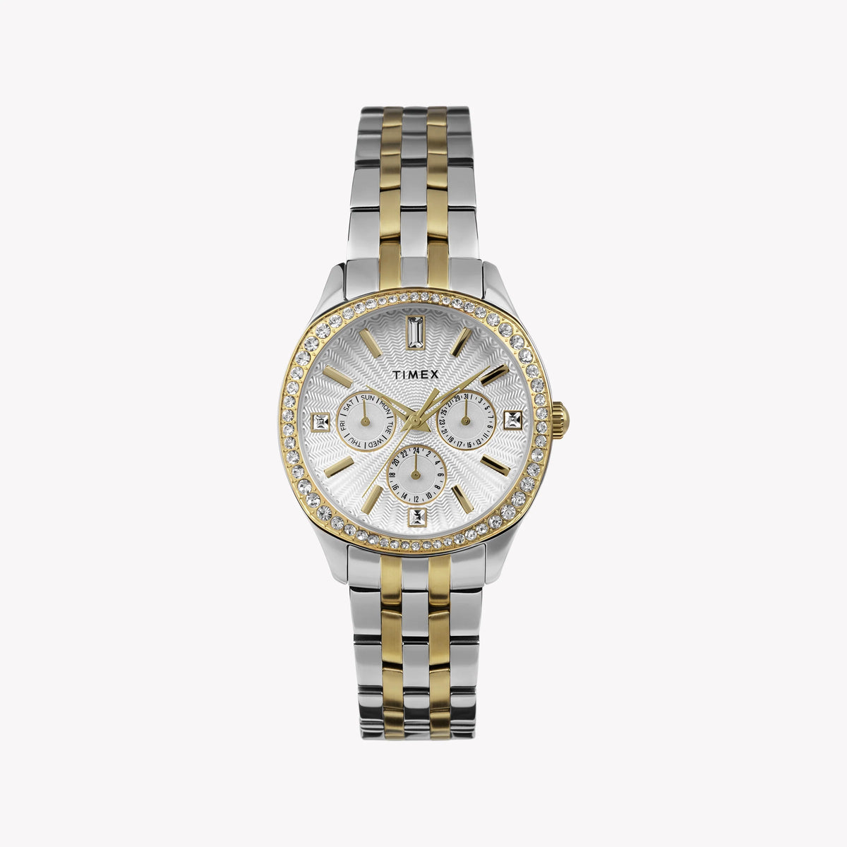 TIMEX CUSHION MULTIFUNCTION TWO-TONE - SPARKLING ELEGANCE FOR THE MODERN WOMAN